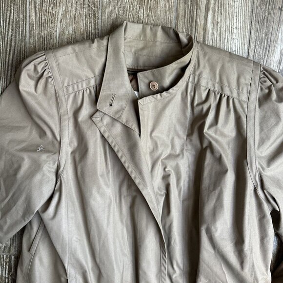 Vintage London Fog Maincoat 16 Reg‎ Tan Trench Coat Removable Liner 60s No Belt - Picture 3 of 12